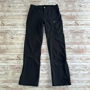 Nike Sphere Dry Pants sz XS Women's Woven Straight Leg Black Cargo Ankle Zippers